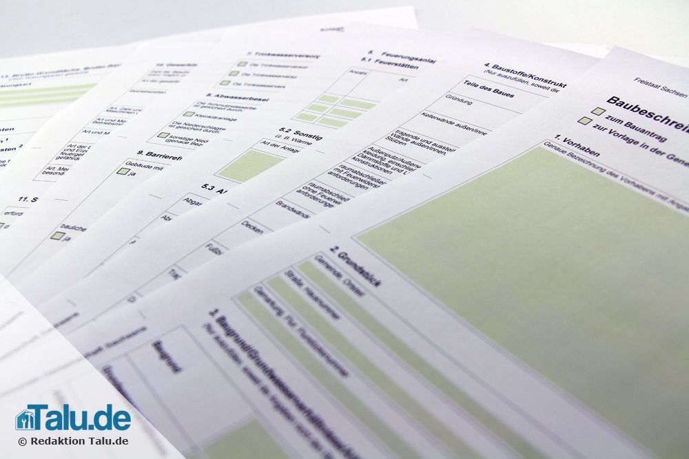 Viele Unterlagen für den Bauantrag notwendig