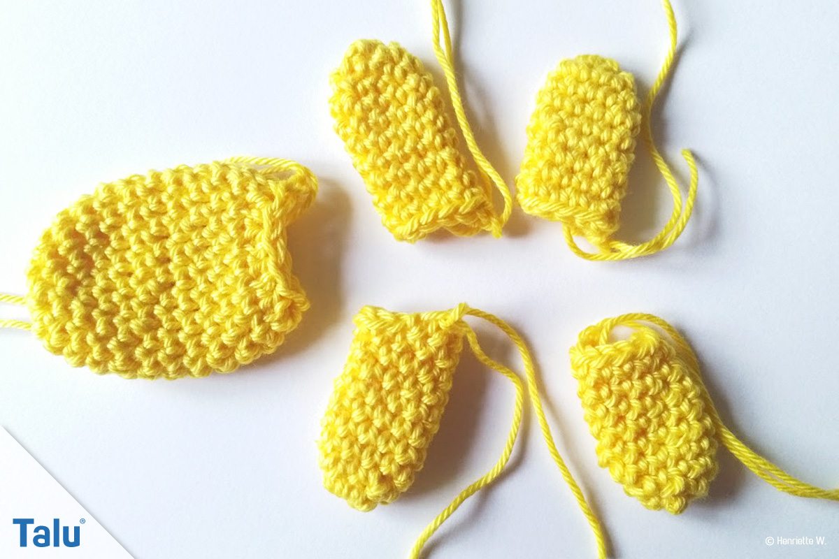 Kopf und Beine häkeln