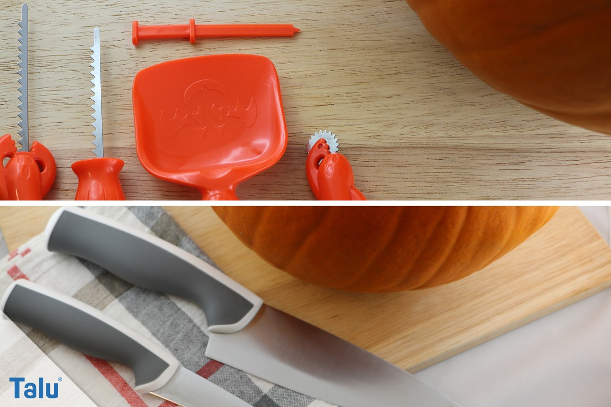 Kürbis aushöhlen - Werkzeuge