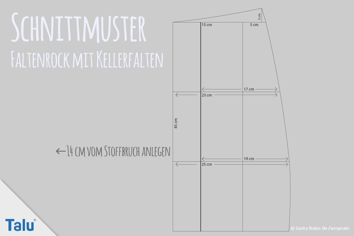 Schnittmuster für Faltenrock