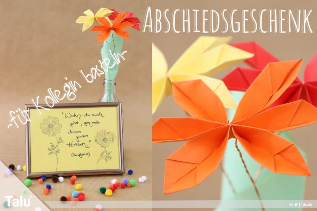 Abschiedsgeschenk für Kollegin basteln, 4 DIY-Ideen