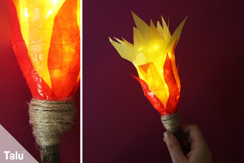 Laternen Fackel basteln