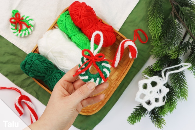 Weihnachtsanhänger häkeln