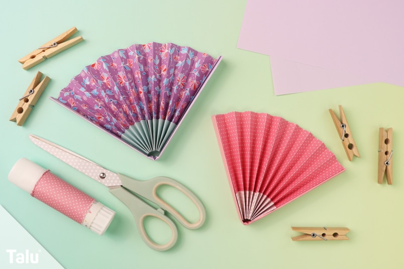 Japanischen Fächer basteln