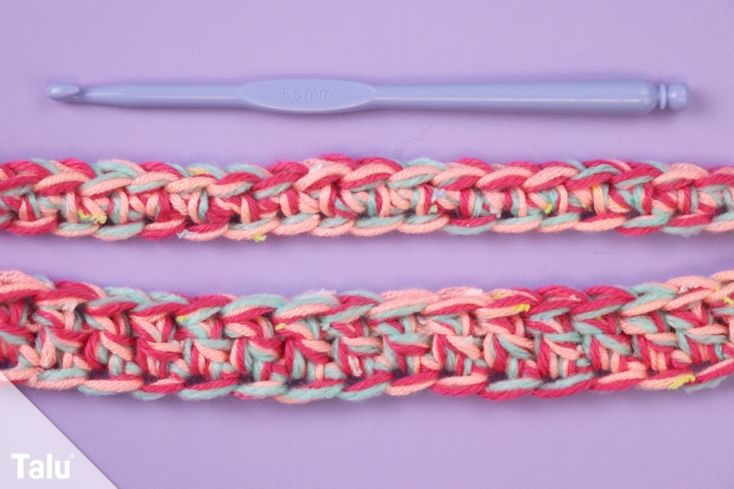 Fußschlingenanschlag häkeln