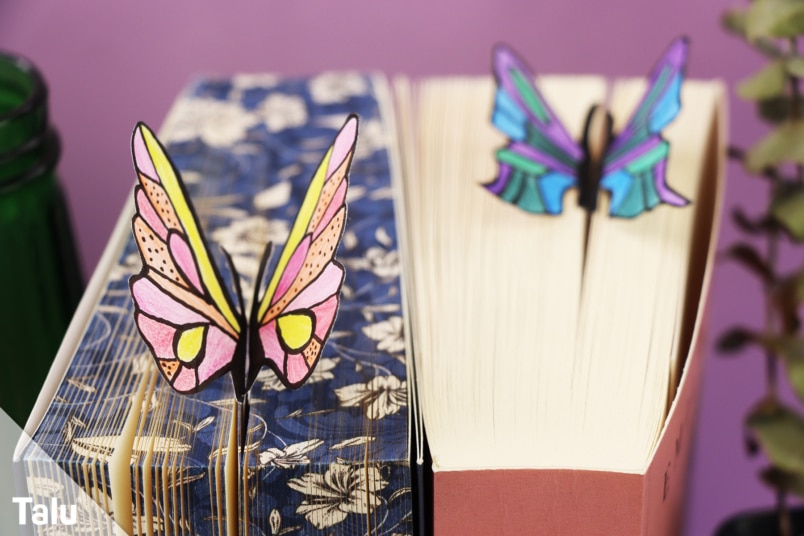 Schmetterling Lesezeichen basteln