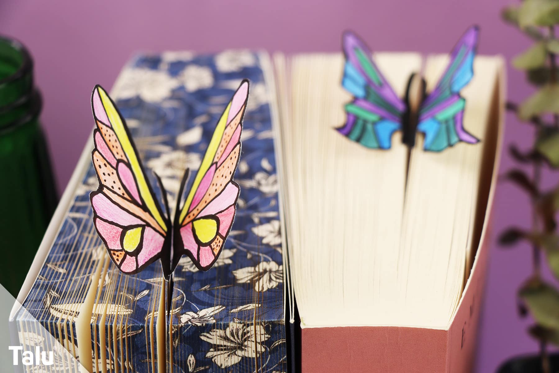 Schmetterling Lesezeichen basteln