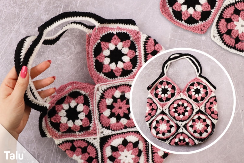 Beute häkeln mit Granny Squares